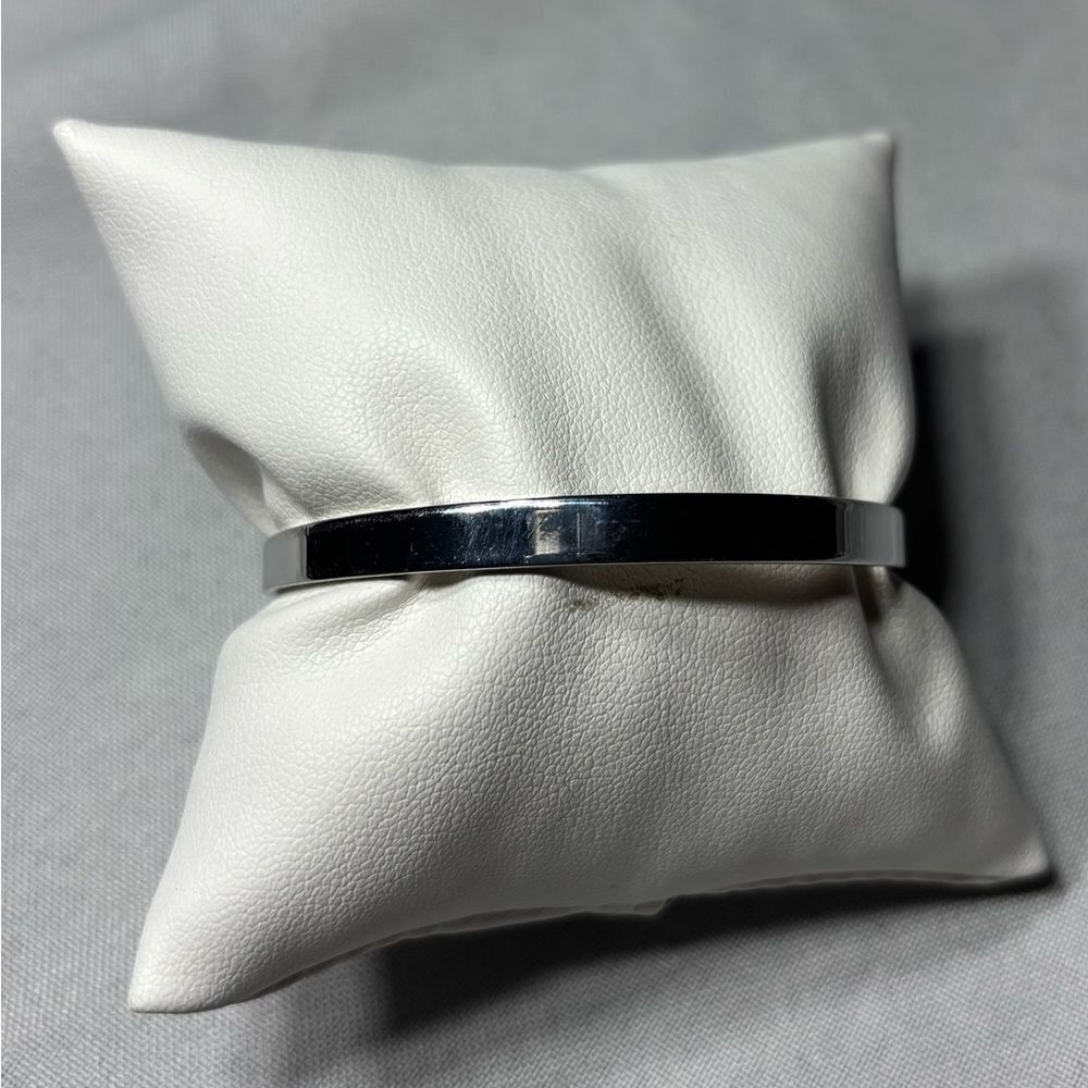 New! Silvertone Boho Open Cuff Adjustable Bracelet